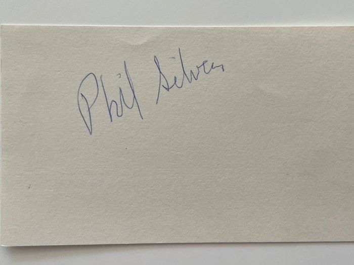 Lot 634: Phil Silvers original signature cut