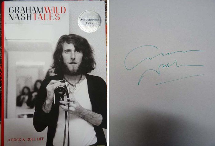 Lot 641: Graham Nash Wild Tales signed book
