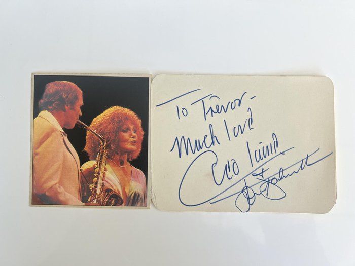 Lot 658: Jazz singer Cleo Laine signed note