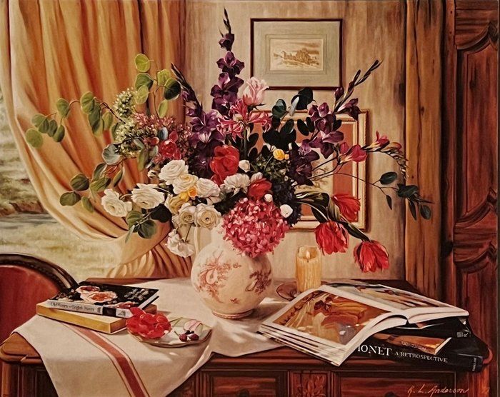 Lot 33: Vintage Floral Art Print
