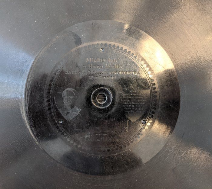 Lot 52: Jaudas' Society Orchestra "Mighty Lak - A Rose Waltz" / "Waters Of Venice Waltz" Edison Diamond Disc Record