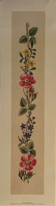Lot 53: Vintage Italian String of Roses Art Print