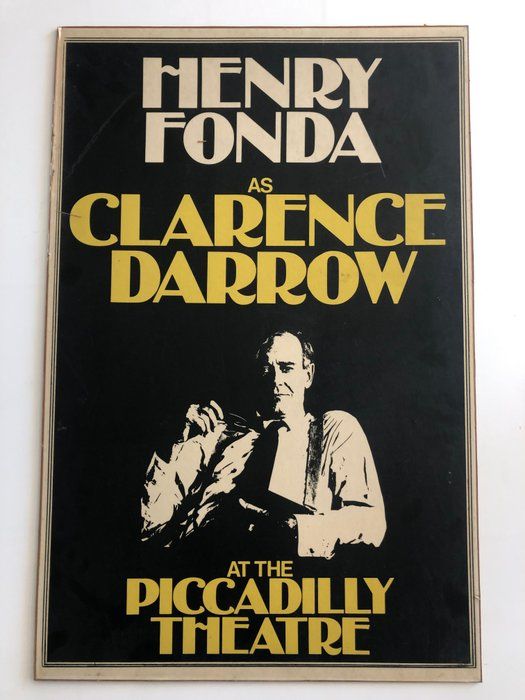 Lot 62: Henry Fonda Clarence Darrow Piccadilly Theatre, London 1975 Advertising Flyer