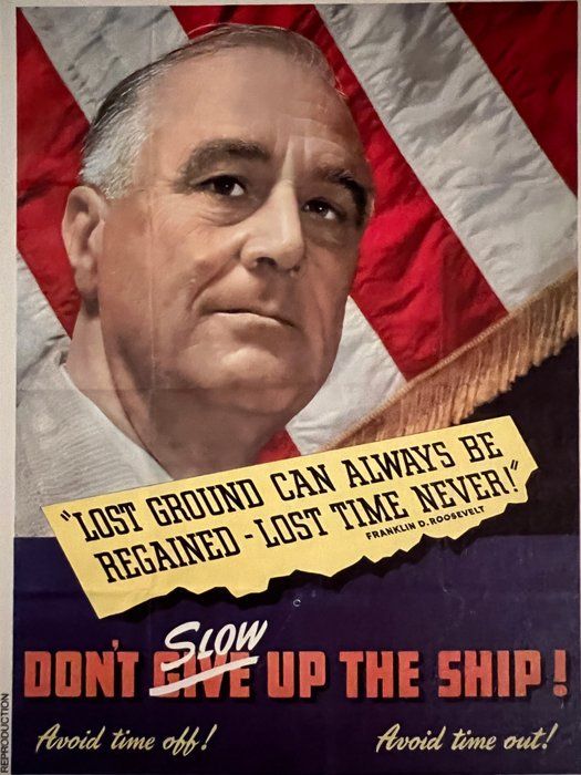 Lot 83: FDR war advertisement. 4x6 inches