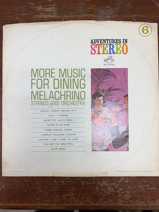 Lot 174: The Melachrino Strings And Orchestra ‎– More Music For Dining Album