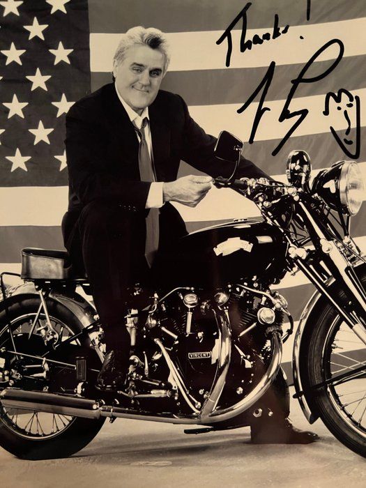 Lot 231: Jay Leno facsimile signed photo. 8x10 inches