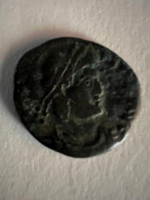 Lot 252: Bronze Roman coin circa 370 AD. 1 inch