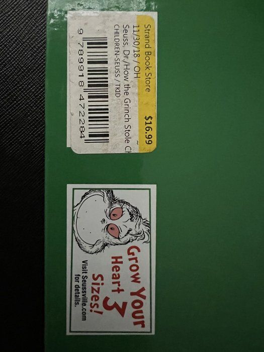 Lot 255: How the Grinch Stole Christmas Dr. Seuss Hardcover Holiday Classic