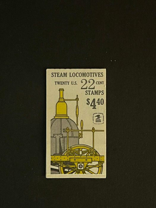 Lot 313: 22 Cent Steam Locomotives US Stamp Book of 5