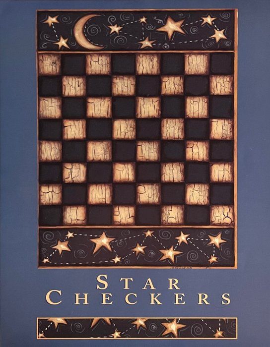 Lot 336: Vintage Country Star Checkers Art Print