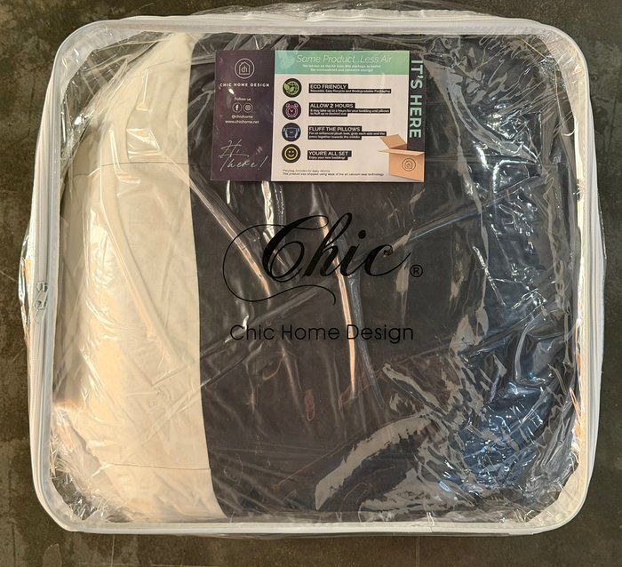 Lot 338: Chic Home Design King Comforter Set. New
