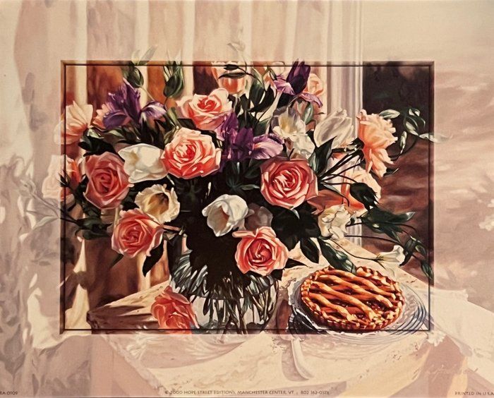 Lot 341: Vintage Floral Art Print