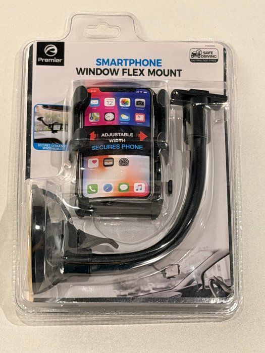 Lot 353: Premier Smartphone Window Flex Mount Car Windshield Phone Holder Adjustable Universal New