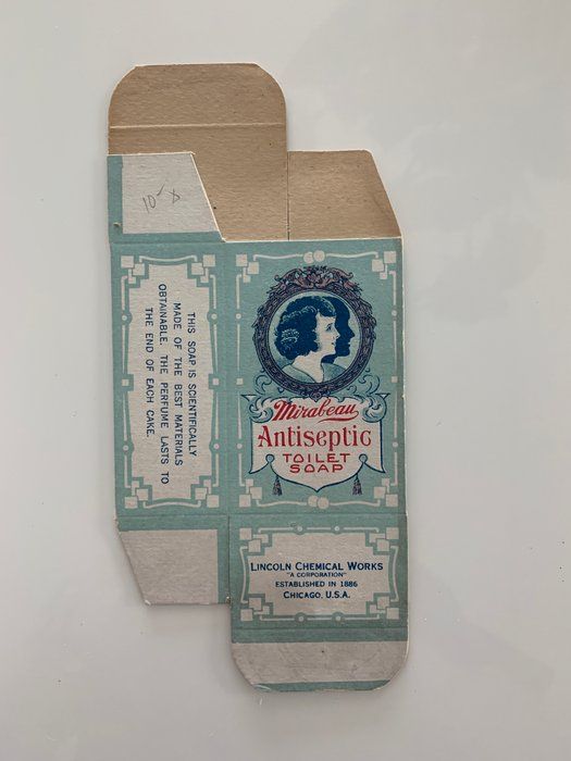 Lot 375: Mirabeau unsigned Antiseptic Toilet Soap Box