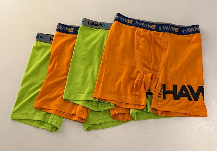 Lot 383: Boys 4 pack size 6/8 Tony Hawk Boxer Briefs. Small. New without tags.