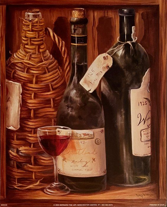 Lot 416: Wine Art Print