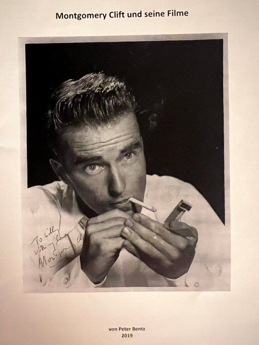 Lot 419: Mongomery Clift facsimile signed program. 5x7 inches