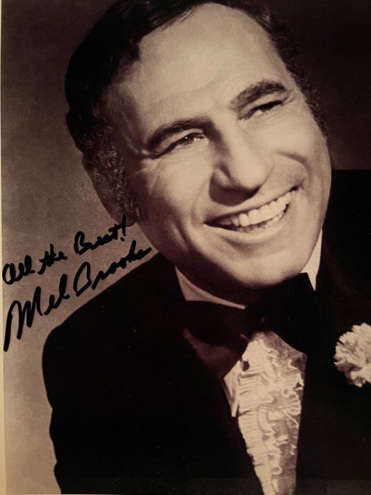 Lot 426: Mel Brooks facsimile signed photo. 8x10 inches