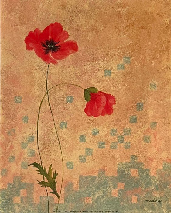 Lot 439: Vintage Floral Art Print
