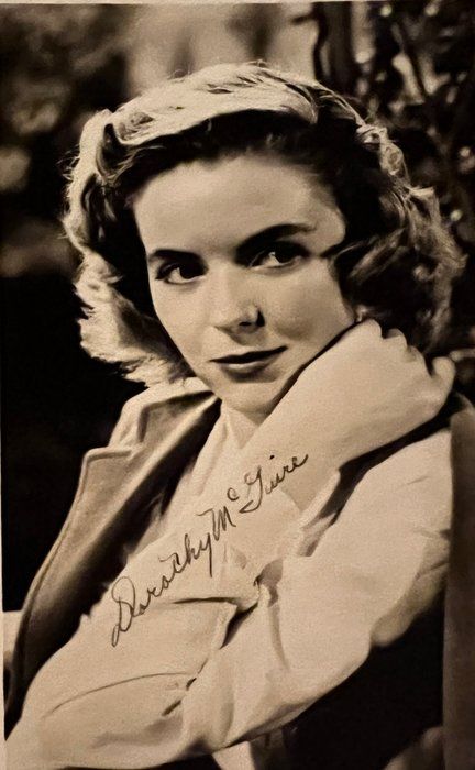 Lot 466: Dorothy McGuire facsimile signed photo. 3x5 inches