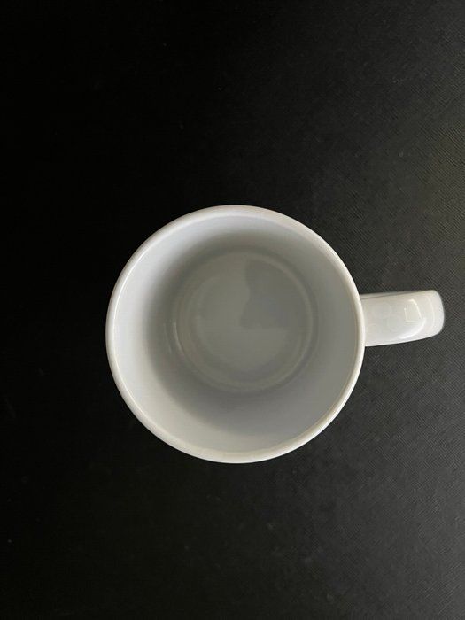 Lot 469: Novelty White Coffee Mug Stylized Graphic Font Text New