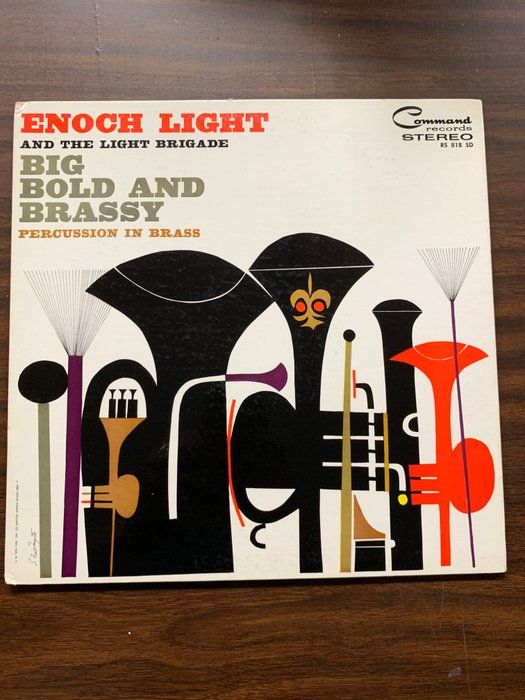 Lot 486: Enoch Light And The Light Brigade ‎– Big Bold And Brassy Percussion In Brass – Album