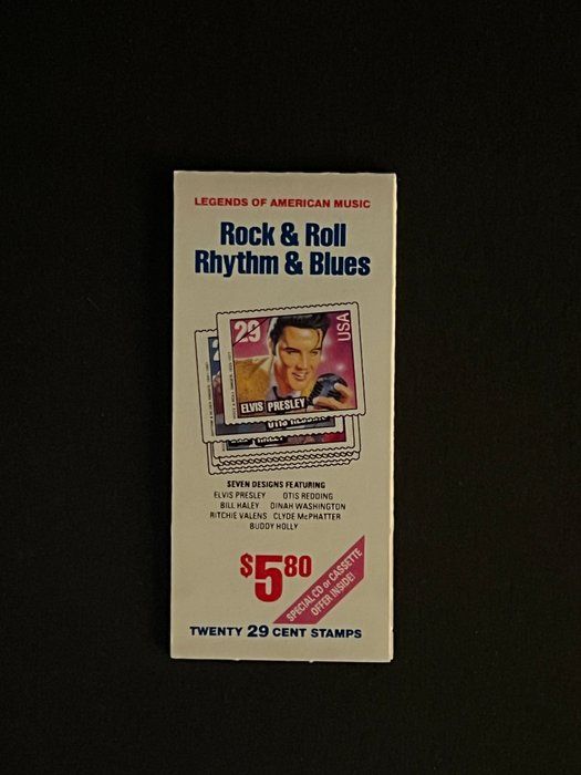 Lot 491: 29 Cent 1992 Rock & Roll Rhythm & Blues US Stamp book of 20