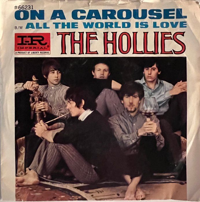 Lot 507: The Hollies On A Carousel 45. 7x7 inches