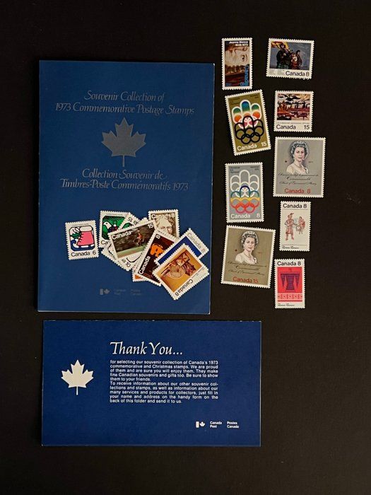 Lot 513: Canada Souvenir Collection of 1973 Commemorative Stamps