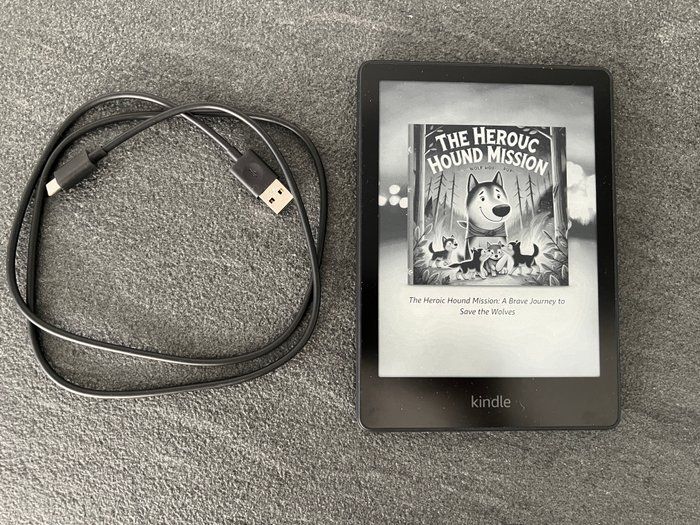 Lot 575: Amazon Kindle E-Reader Used with USB Charging Cable