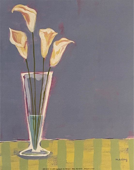 Lot 585: Calla Lilies Floral Art Print