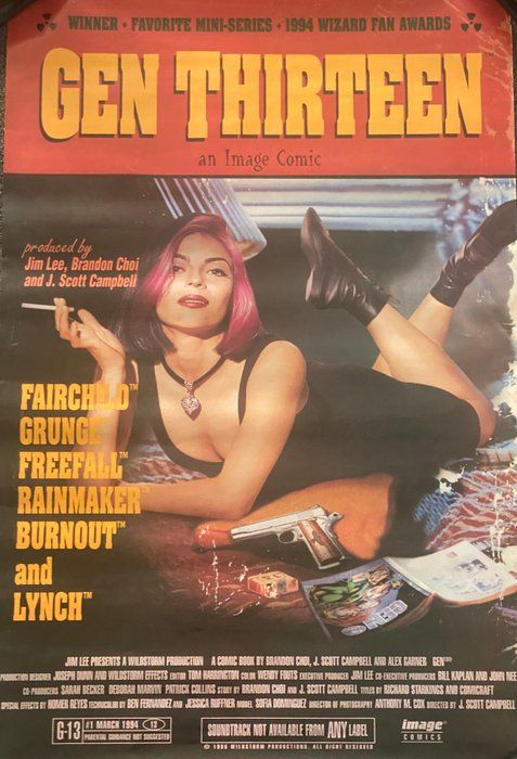 Lot 586: 1996 Gen 13 Pulp Fiction homage poster