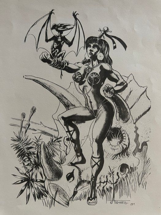 Lot 595: Tidwell art print.