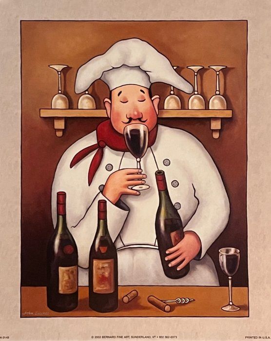 Lot 615: Wine Art Print