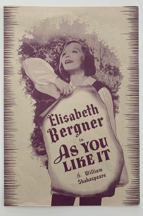 Lot 632: As You Like It unsigned promo flier
