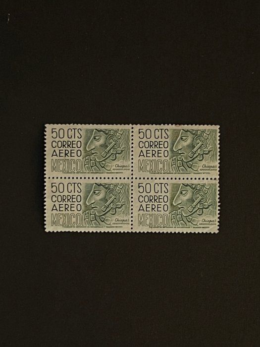 Lot 675: Mexican Stamps Quantity of 4. Chiapas Arqueologia