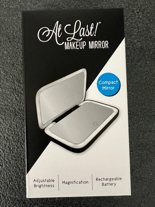 Lot 717: At Last Compact LED Makeup Mirror Dual Light Magnifying