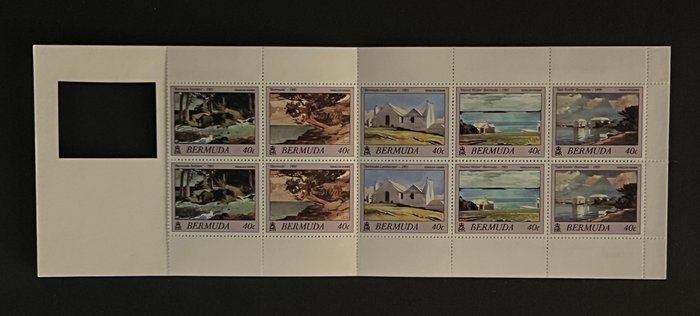 Lot 739: Artist Winslow Homer 40 Cent Bermuda Stamp Set of 10