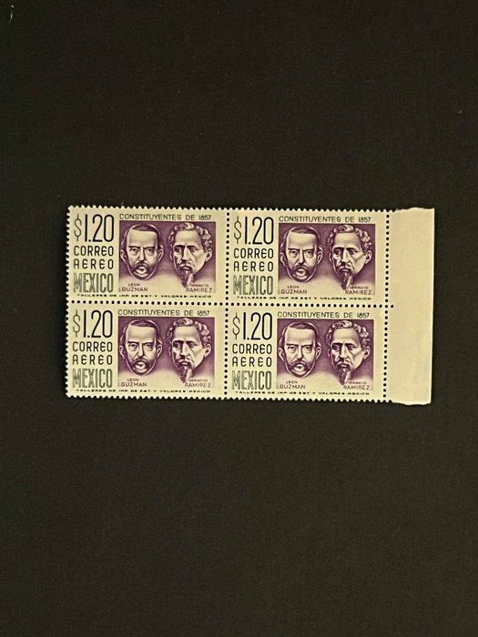 Lot 741: Mexican Stamps Quantity of 4. Constituyentes de 1857