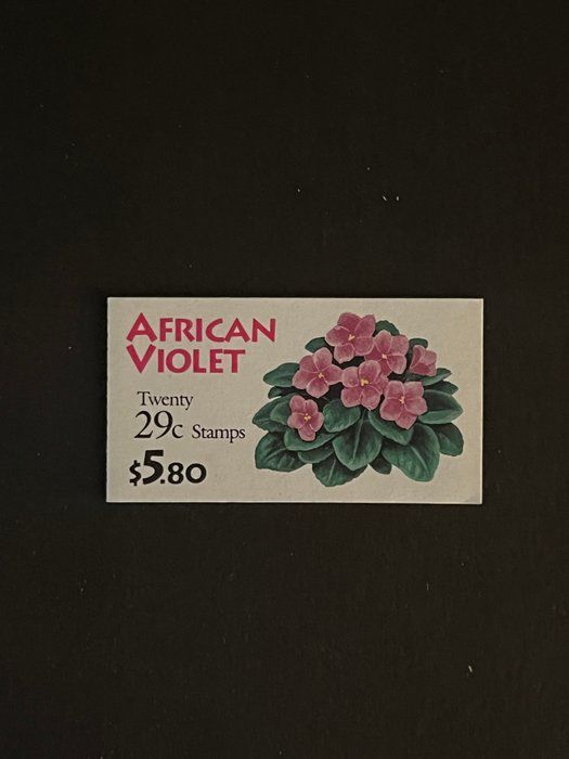 Lot 757: 29 Cent 1992 African Violet US Stamp book of 20