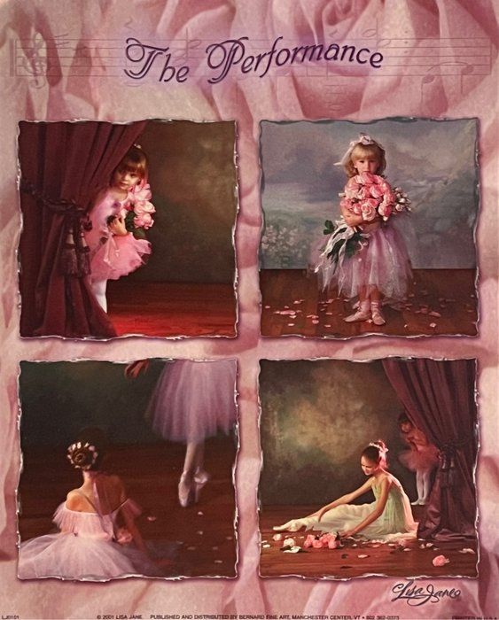 Lot 762: Lisa Jane Little Ballerinas Art Print