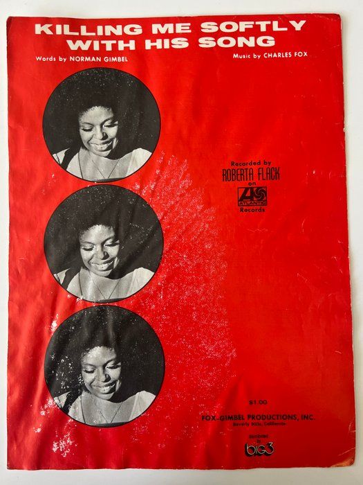 Lot 767: Roberta Flack Killing Me Softly with His Song music book
