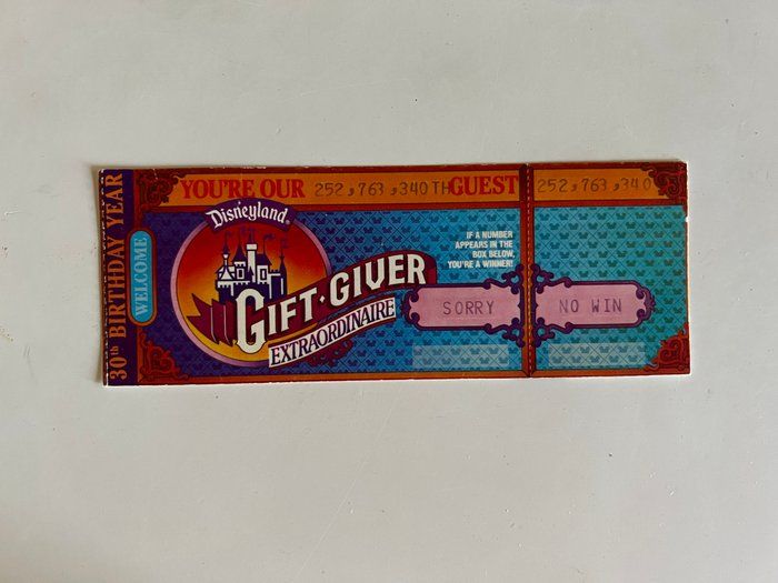 Lot 795: Disneyland admissions ticket- 1985