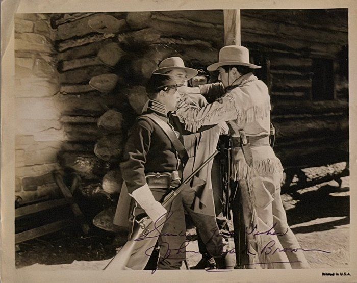 Lot 10: The Return of Kit Carson Johnny Mack Brown signed movie photo