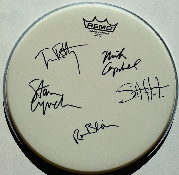 Lot 40: Tom Petty signed drum head