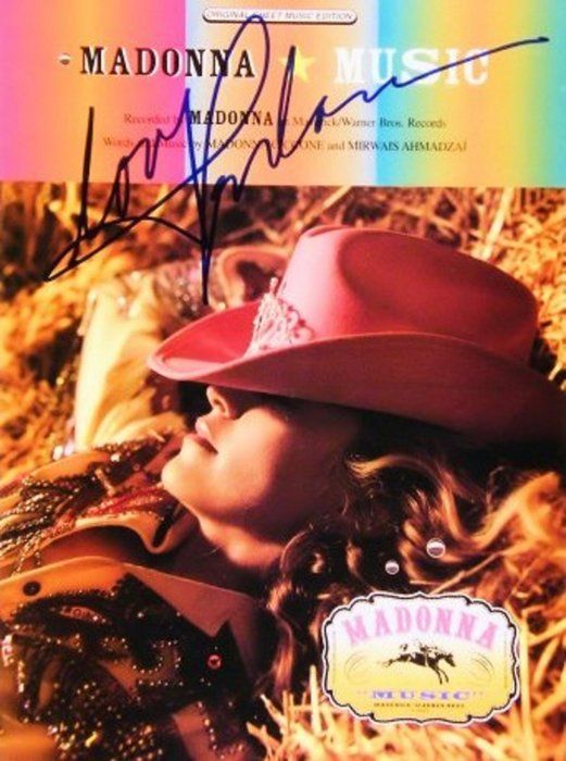 Lot 59: Madonna signed sheet music