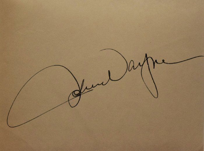 Lot 63: John Wayne signature slip