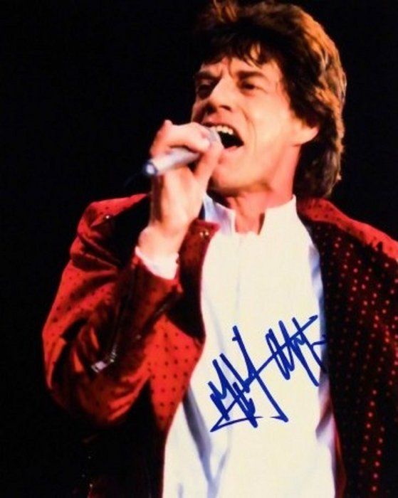 Lot 64: Mick Jagger signed promo photo