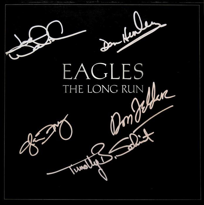 Lot 76: The Eagles The Long Run signed album