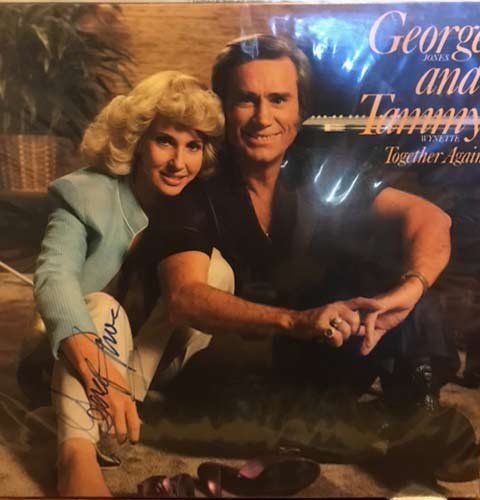 Lot 78: George Jones George and Tammy Together Again signed album